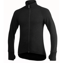Merino vilnos megztinis su užtrauktuku WOOLPOWER 400, juodas