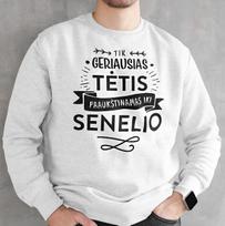 Džemperis "Tik geriausias tėtis paaukštintas iki senelio" (be kapišono)