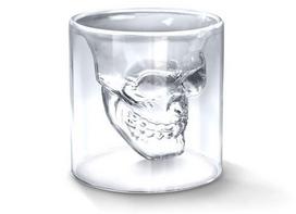 Kaukolės formos stikliukas "DOOMED", 75ml