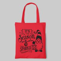 Spalvotas medžiaginis maišelis "It's the season to sparkle"