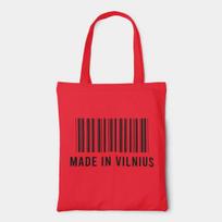 Spalvotas medžiaginis maišelis "Made in Vilnius"