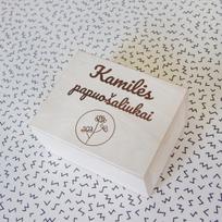 Medinė dėžutė "Papuošaliukai" su Jūsų pasirinktu vardu