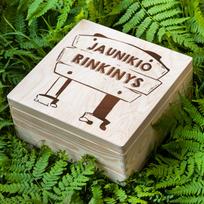 Medinė dėžė "Jaunikio rinkinys" (30x30cm)