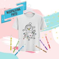 Vaikiški marškinėliai "Nuspalvink pats! Pingviniukas"