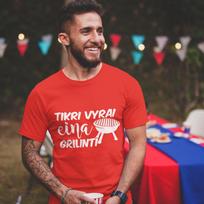 Marškinėliai "Tikri vyrai eina grilinti"
