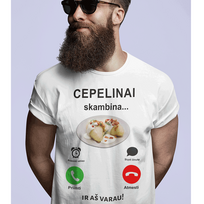 Marškinėliai "Cepelinai skambina"