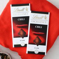 2 vnt. "LINDT EXCELLENCE" juodojo šokolado su aitriųjų paprikų ekstraktu