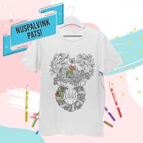Marškinėliai "Nuspalvink pats! Kalėdinis elnias"