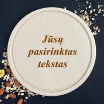 Graviruota apvali pjaustymo lentelė su Jūsų pasirinktu tekstu