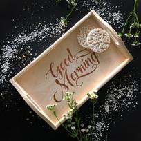 Medinis padėklas "Good morning"
