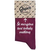 Moteriškos kojinės „Ši mergina turi tobulą vaikiną“