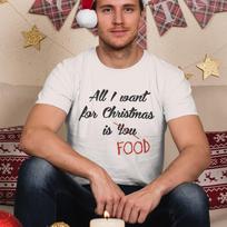Marškinėliai "All I want for christmas is FOOD"