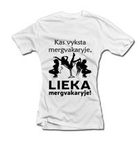 Moteriški marškinėliai "Kas vyksta mergvakaryje - lieka mergvakaryje!"