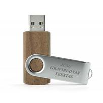 Medinis USB raktas (su galimybe išgraviruoti už papildomą kainą) (8GB)