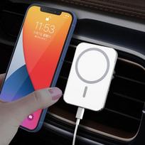 Magnetinis automobilinis telefono kroviklis su bevieliu krovimu 15W M1 : Spalva - Sidabrinė (SL)