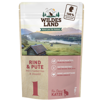 WILDES LAND beef&turkey begrūdžiai konservai katėms su jautiena ir kalakutiena, 100 g