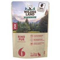 WILDES LAND Pure adult beef begrūdžiai konservai katėms su jautiena, 100 g
