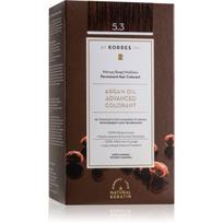 Korres Argan Oil ilgalaikiai plaukų dažai su arganų aliejumi atspalvis 5.3 Golden / Honey Light Brown 50 ml