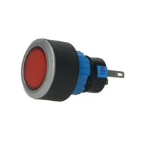 LAS1-AWY-D/R/12/P indikatorius, LED apšvietimas 12V AC/DC, raudonas, fi22, IP65, skirtas litavimui, Onpow