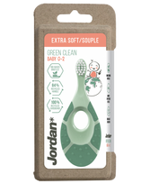 Kūdikių dantų šepetėlis JORDAN Green Clean, 0-2 metai, ypač minkštas