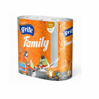 Popieriniai rankšluosčiai rulone 2vnt. po 15,3m. GRITE  FAMILY  įp.14