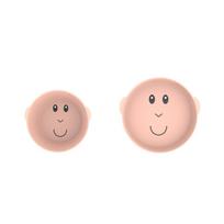 Matchstick Monkey Monkey Plate & Bowl indų rinkinys vaikams Dusty Pink 1 vnt.