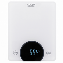 Adler Kitchen Scale AD 3173w Maximum weight (capacity) 10 kg Graduation 1 g Display type LED White