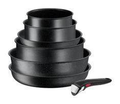 Tefal - Virtuvės indų rinkinys 7 vnt. INGENIO BLACK STONE