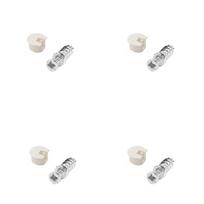 Ekscentrikas rafix su pirštu į medį Ø20/12,5 mm, 15-16 mm plokštei, baltos sp., 4 komplektai