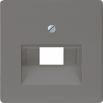 Cover plate UAE for computer outlet, carbon metallic, Delta I-System 5TG1227 | 4001869268378