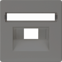 Cover plate UAE for computer outlet, carbon metallic, Delta I-System 5TG1228 | 4001869268392