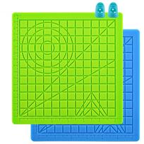 Silikoninis 3D piešimo padas 18x18 cm + apsaugos : Spalva - Mėlyna (BL)