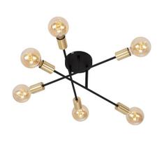 Briloner 3868-065 - Tvirtinamas sietynas BLACK STEEL 6xE27/60W/230V