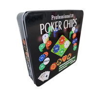 Pokerio rinkinys metalynėje dėžutėje su nominalu, 100vnt.