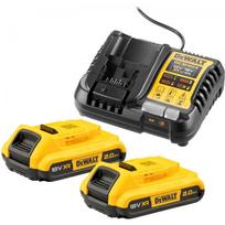 Įkroviklio ir akumuliatoriaus komplektas DCB1104 +2x2Ah; DCB1104D2-QW DEWALT