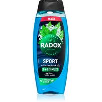 Radox Mineral Therapy kūno prausiklis vyrams maxi Mint & Sea Salt 450 ml