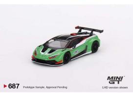 Mini GT Modeliukas Lamborghini Huracan GT3 EVO2 Presentation, green