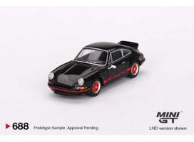 Mini GT Modeliukas Porsche 911 Carrera RS 2.7, black with red Livery (yra Sandėlyje)