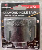 Karūna deimantinė DELAWAR M14 D72mm