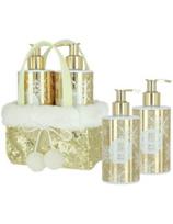Vivian Gray Kalėdų rinkinys rankoms muilas ir losjonas Vivian Gray Golden Glittering Set 2x250ml