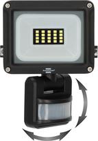 LED prožektorius su judesio davikliu BRENNENSHTUHL JARO, IP54, 10W,6500K,1150lm, juodos sp