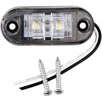 LED šoninis gabaritinis žibintas 12-24V automobiliui, sunkvežimiui, priekabai baltas 00SM1 E11 0212 DOT SAEP2P307