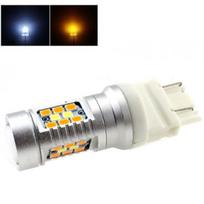 LED 3157 / PY27/7W / P27/7W - 6w 28smd LED keturių kontaktų amerikietiškų automobilių posūkio gabarito/DRL lemputė