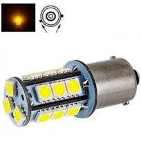 BAU15S/ PY21W 12V 2W 18 LED SMD 5050 geltona posūkių lemputė