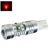 Led lemputė T10 / T15, W16W - 5W, 5 CREE LED su lęšiu raudona rūko