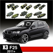 BMW X3 F25 LED salono apšvietimo lempučių komplektas