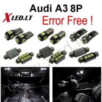 Audi A3 LED salono apšvietimo lempučių komplektas