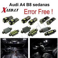 Audi A4 B8 sedanas LED salono apšvietimo lempučių komplektas