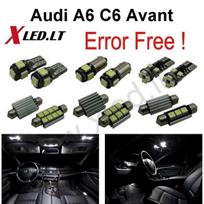 Audi A6 C6 Avant LED salono apšvietimo lempučių komplektas
