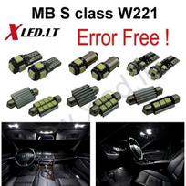 Mercedes Benz S class W221 LED salono apšvietimo lempučių komplektas